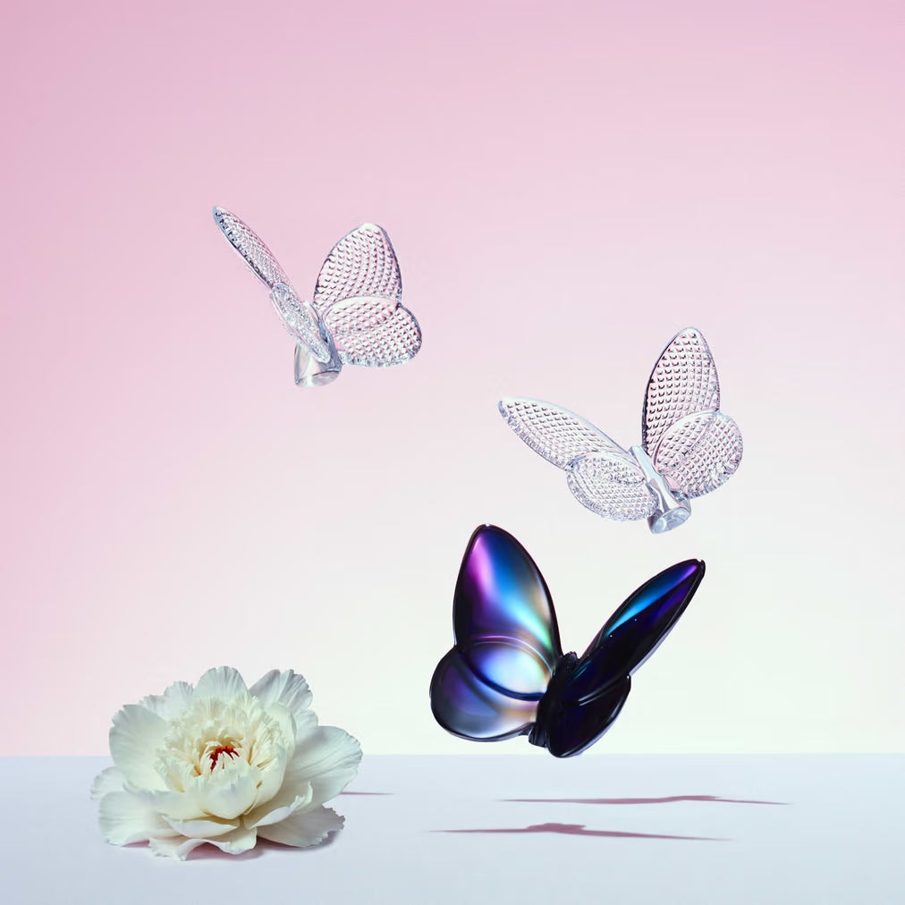 Baccarat Papillon Crystal Lucky Butterfly Blue Scarabee