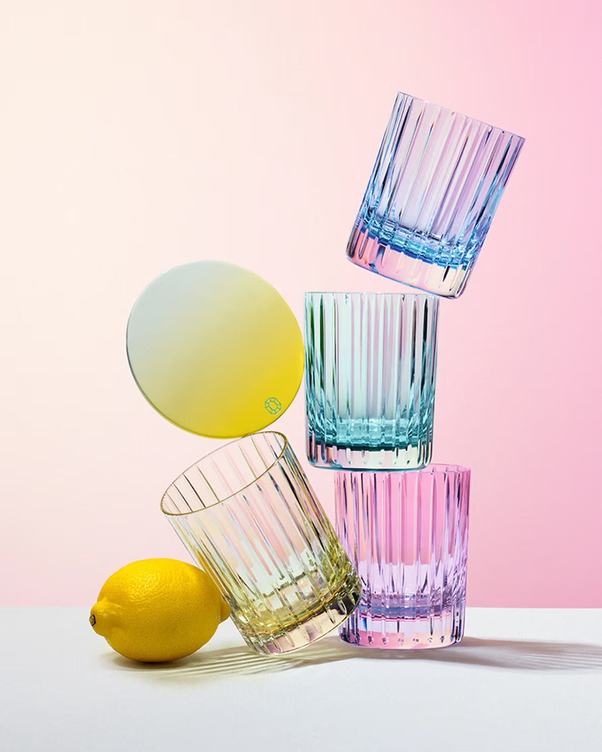Baccarat Set of 2 Harmonie Pastel Tumblers